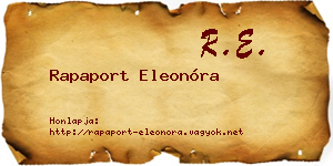 Rapaport Eleonóra névjegykártya
